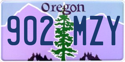OR license plate 902MZY