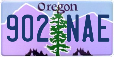 OR license plate 902NAE