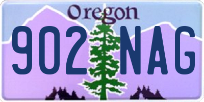 OR license plate 902NAG