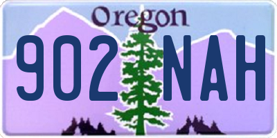 OR license plate 902NAH