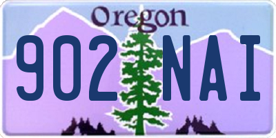 OR license plate 902NAI