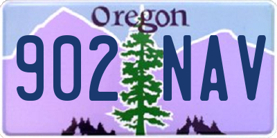 OR license plate 902NAV