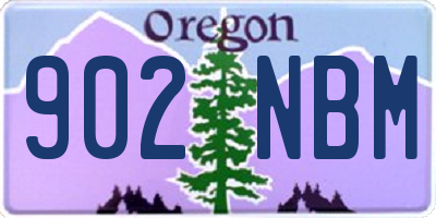 OR license plate 902NBM