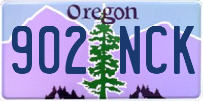 OR license plate 902NCK