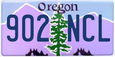 OR license plate 902NCL