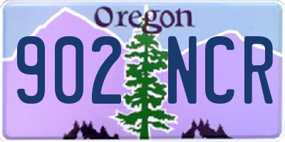 OR license plate 902NCR