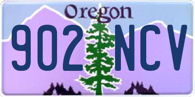 OR license plate 902NCV