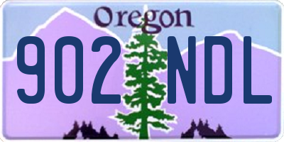 OR license plate 902NDL