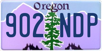 OR license plate 902NDP