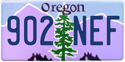 OR license plate 902NEF