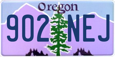 OR license plate 902NEJ