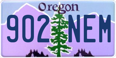 OR license plate 902NEM