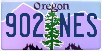 OR license plate 902NES