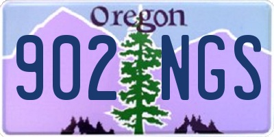 OR license plate 902NGS