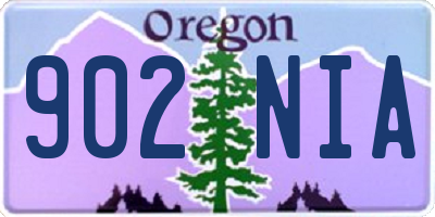 OR license plate 902NIA