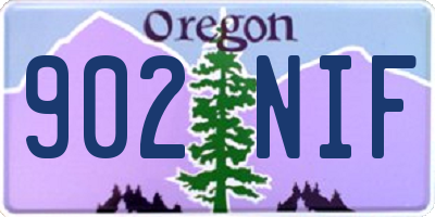 OR license plate 902NIF