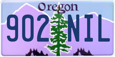 OR license plate 902NIL