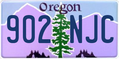 OR license plate 902NJC