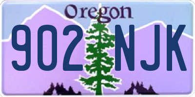 OR license plate 902NJK