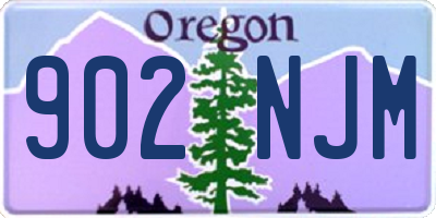 OR license plate 902NJM