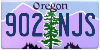 OR license plate 902NJS