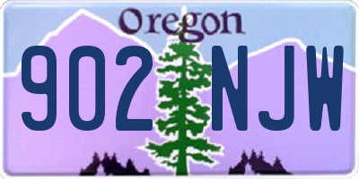 OR license plate 902NJW