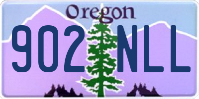 OR license plate 902NLL