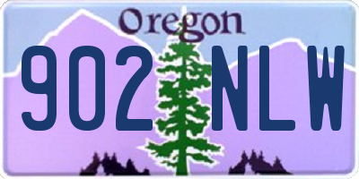 OR license plate 902NLW