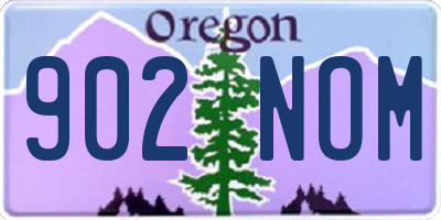 OR license plate 902NOM
