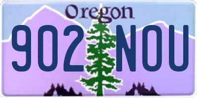 OR license plate 902NOU