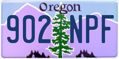 OR license plate 902NPF