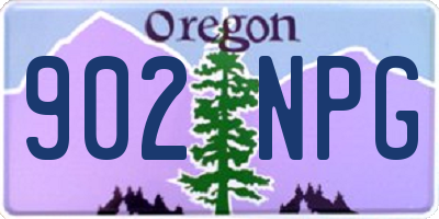 OR license plate 902NPG