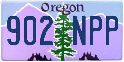 OR license plate 902NPP