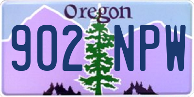 OR license plate 902NPW