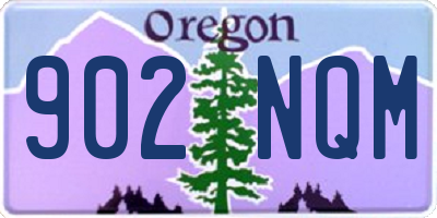 OR license plate 902NQM