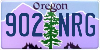 OR license plate 902NRG