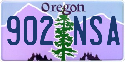OR license plate 902NSA