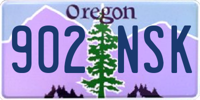 OR license plate 902NSK