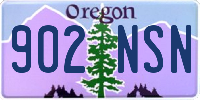 OR license plate 902NSN