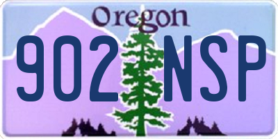 OR license plate 902NSP