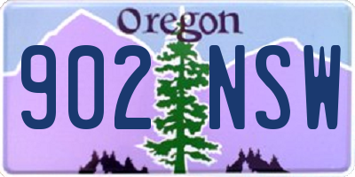 OR license plate 902NSW