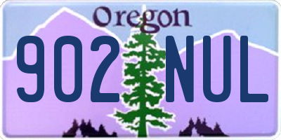 OR license plate 902NUL