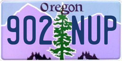 OR license plate 902NUP