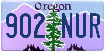 OR license plate 902NUR