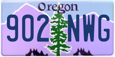 OR license plate 902NWG