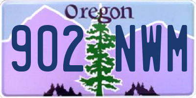 OR license plate 902NWM