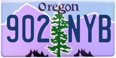 OR license plate 902NYB
