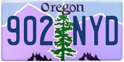 OR license plate 902NYD