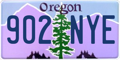 OR license plate 902NYE