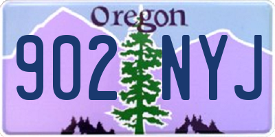 OR license plate 902NYJ